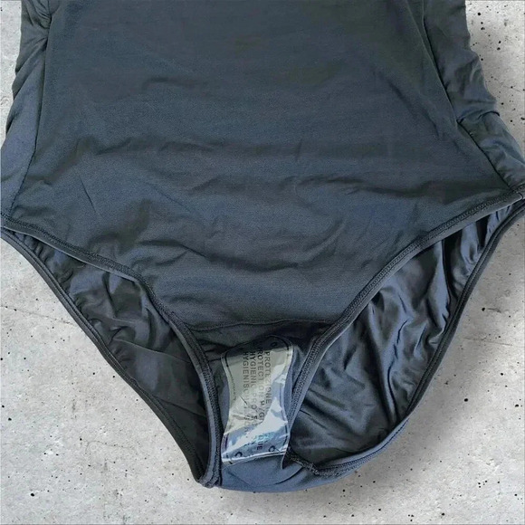 Smismivo New One Piece Swimsuit Size XXXL Black Halter Tummy Control Ruched - Picture 10 of 16